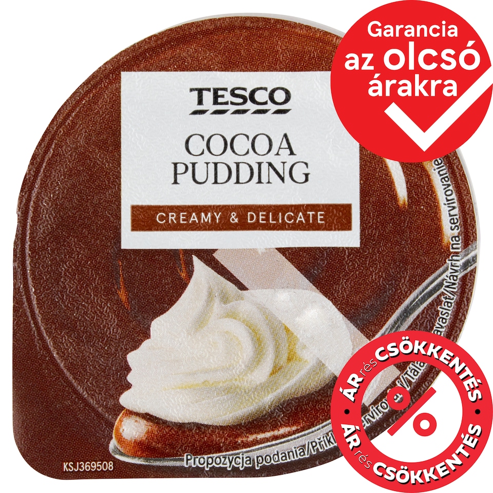 Tesco kakaóízű puding habbal 200 g