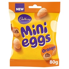 Cadbury Mini Eggs Orange Chocolate Eggs Bag 80g