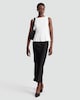 image 2 of F&F Pleated Sleeveless Peplum Top in Cream