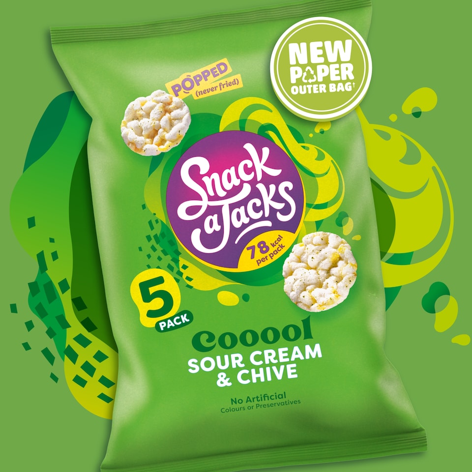 image 1 of Snack a Jacks Sour Cream & Chive Jumbo Rice Cakes 117g