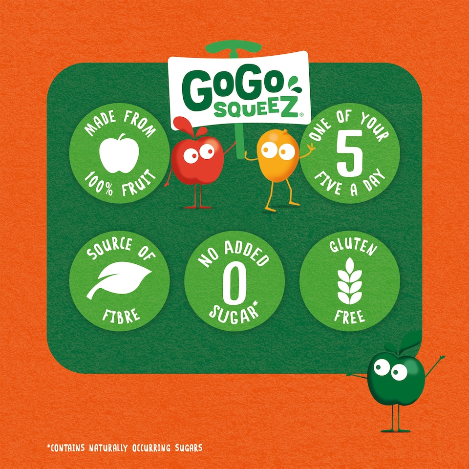image 1 of Gogo Squeez Fruit Snack Apple Mango 4X90g