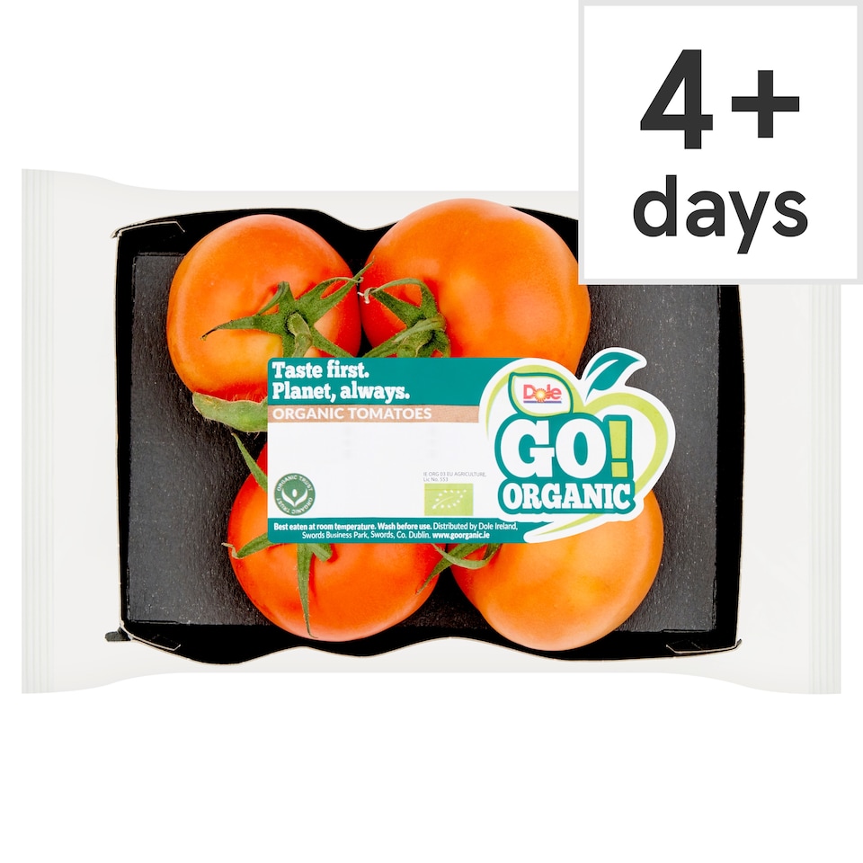Dole Go Organic Tomatoes On The Vine 500g