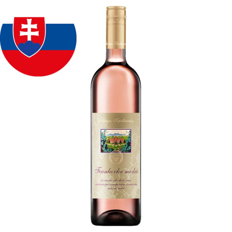 Château Topoľčianky Frankovka modrá slovenské akostné odrodové víno ružové suché 0,75 l