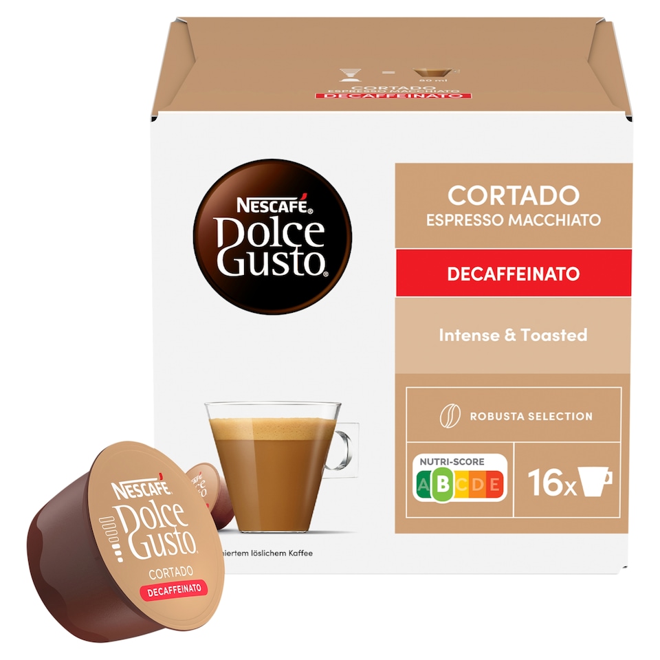obrázok 1 z NESCAFÉ Dolce Gusto Cortado Decaffeinato - káva v kapsulách - 16 ks