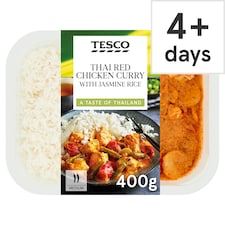 Tesco Thai Red Chicken Curry With Jasmine Rice 400G