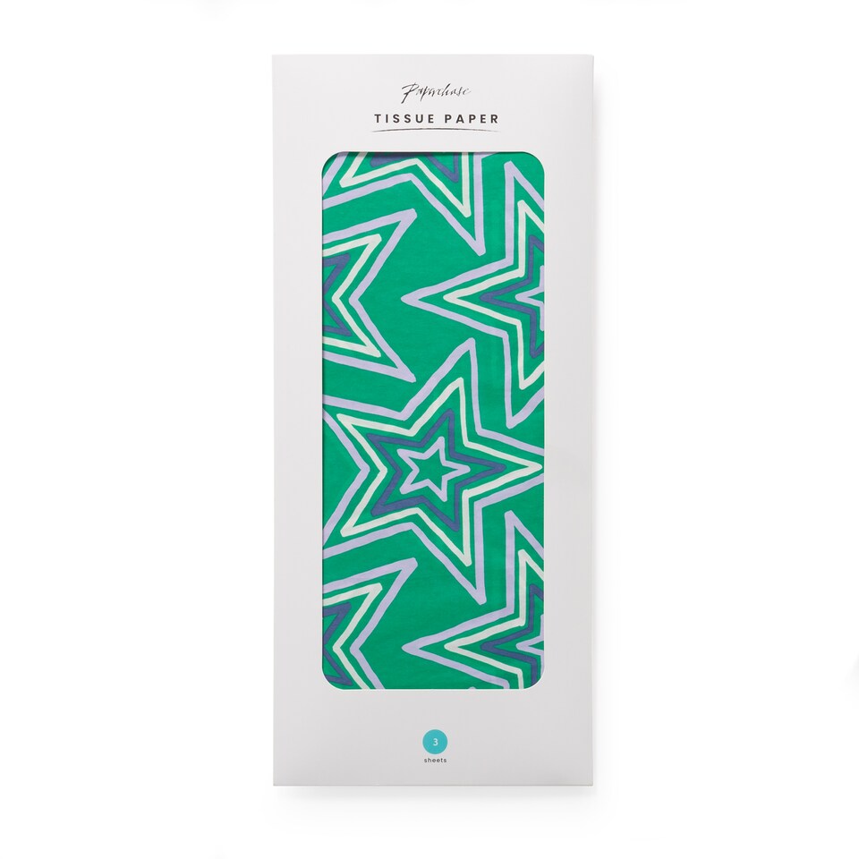 image 1 of Paperchase Artful Scribbles Printed Tissue/Stickers