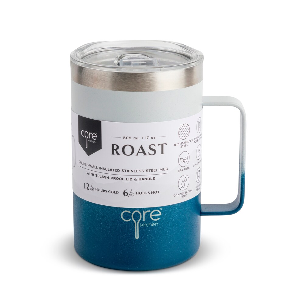 image 1 of Core Kitchen Blue Ombre Travel Mug 502Ml