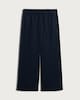image 4 of The F&F Edit Lyocell Rich Wide Leg Trousers in Navy