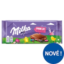 Milka čokoláda z alpského mléka s kakaovým dražé 92g