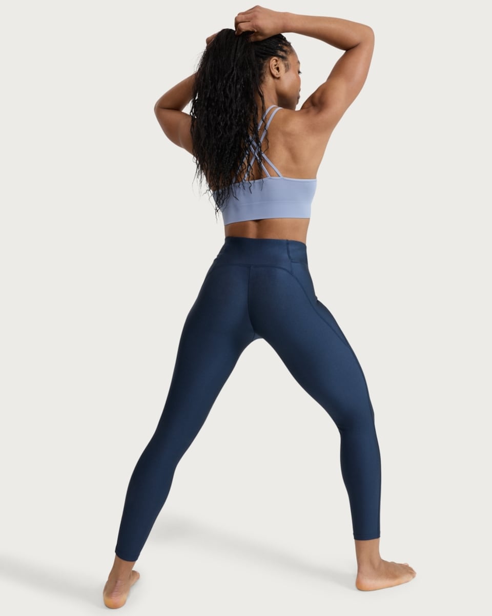 image 1 of F&F Active EVERYHOUR High Shine High Waisted Leggings in Navy