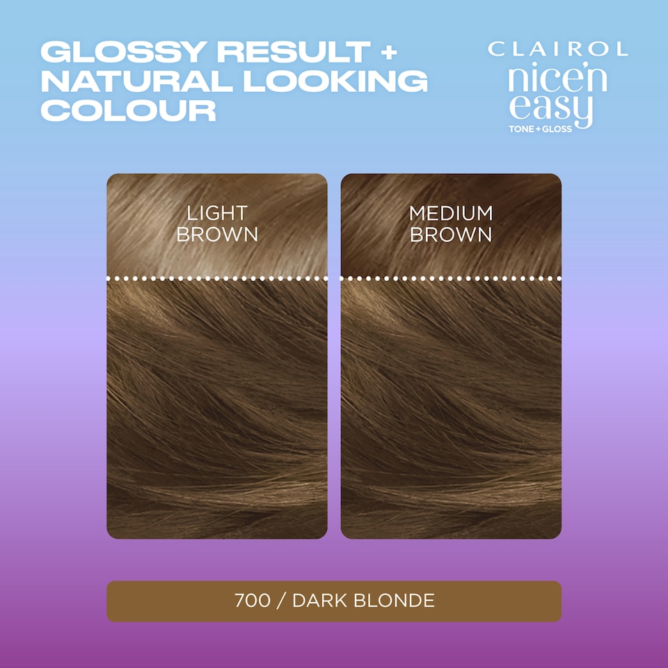 image 1 of CLAIROL NICE'N EASY TONE+GLOSS SEMI PERMANENT HAIR DYE - 700/91 DARK BLONDE