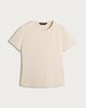 image 4 of F&F Polyamide Crew Neck Short Sleeved T-Shirt in Sand