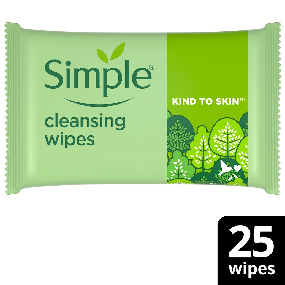 image 1 of Simple Biodegradable Cleansing Wipes 25Pack