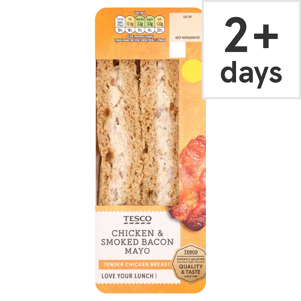 Tesco Chicken & Bacon Mayonnaise Sandwich