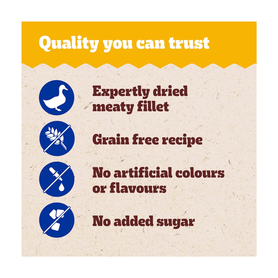 image 1 of Pedigree Ranchos Dog Treats Fillets Duck 70g