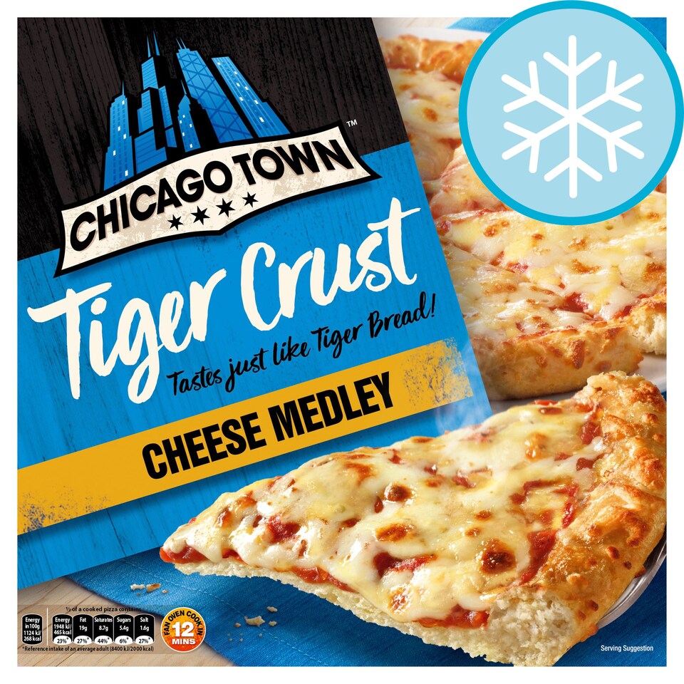 Chicago Town Tiger Crust Cheese Medley Pizza 305g Tesco Groceries