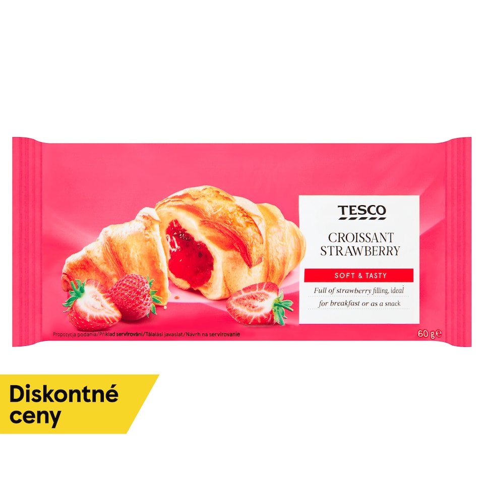 Tesco Croissant Strawberry 60 g