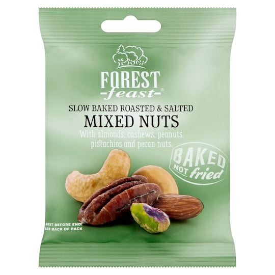 F/Feast Roasted And Salted Mixed Nuts 40G Tesco Groceries