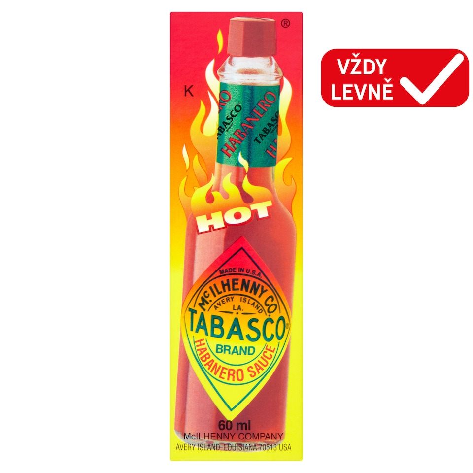 Obrázek 1 pro produkt Tabasco Habanero Pepper Sauce omáčka s chilli papričkami 60ml