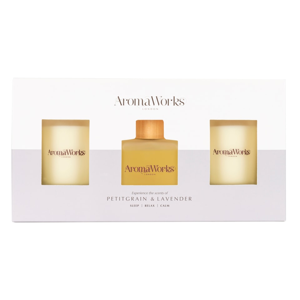 Aromaworks Petitgrain & Lavender Diffuser & Votive Giftset