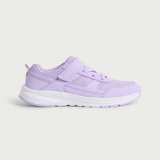 F&F Girls Mesh Panel Strap Fastening Trainers in Lilac