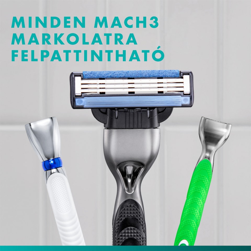 Gillette Mach3 Férfi Borotvabetétek, 12 Gillette 3 Pengés Borotvabetétek 1. kép