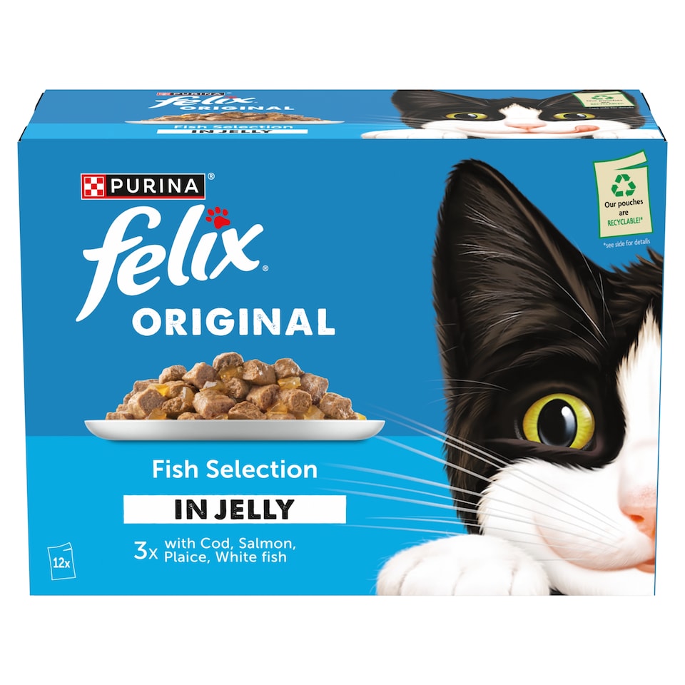 image 1 of FELIX ORIGINAL Fish Selection in Jelly Wet Cat Food 12x85g
