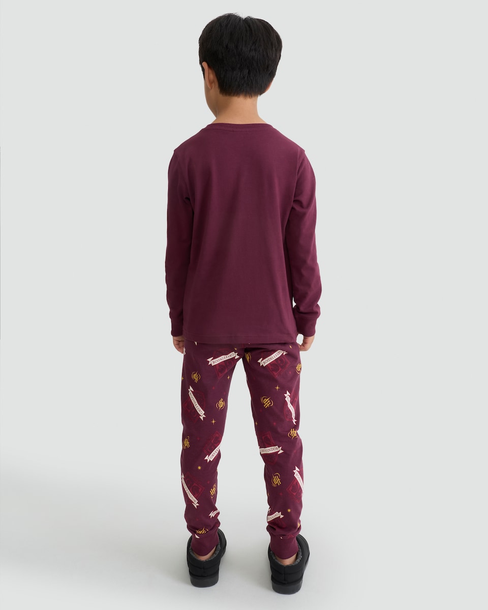image 1 of Harry Potter Matching Family Christmas Pyjamas in Burgundy