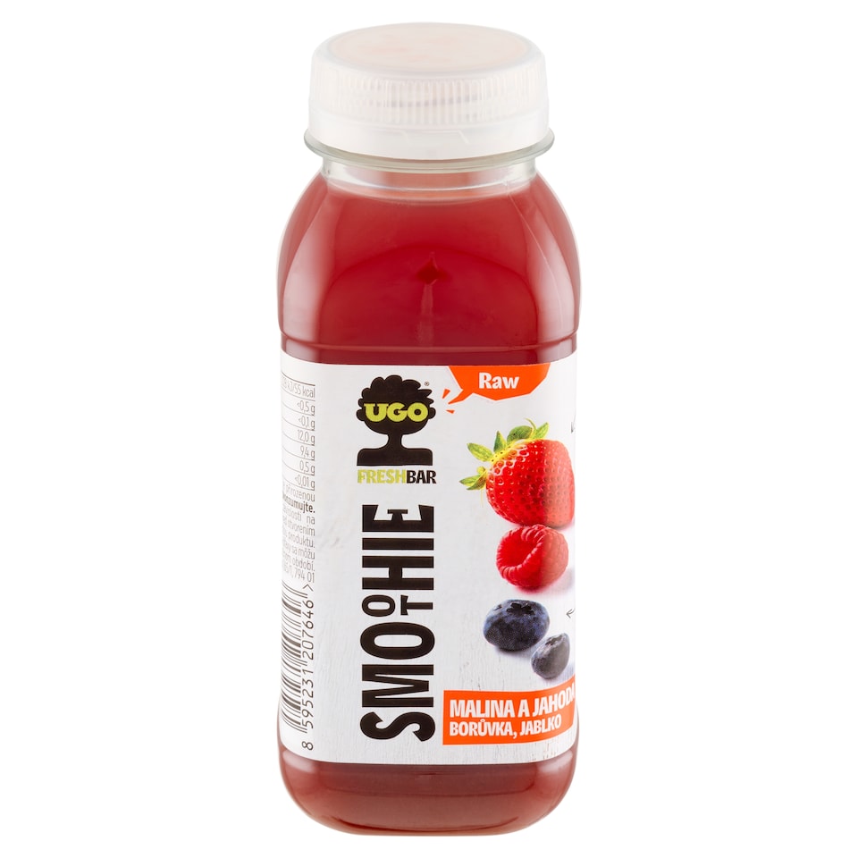 obrázok 1 z Ugo Smoothie z jabĺk, jahôd, malín a čučoriedok 250 ml