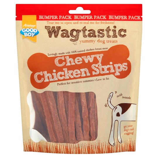 Good Boy Wagtastic Chewy Chicken Strips 330G Tesco Groceries