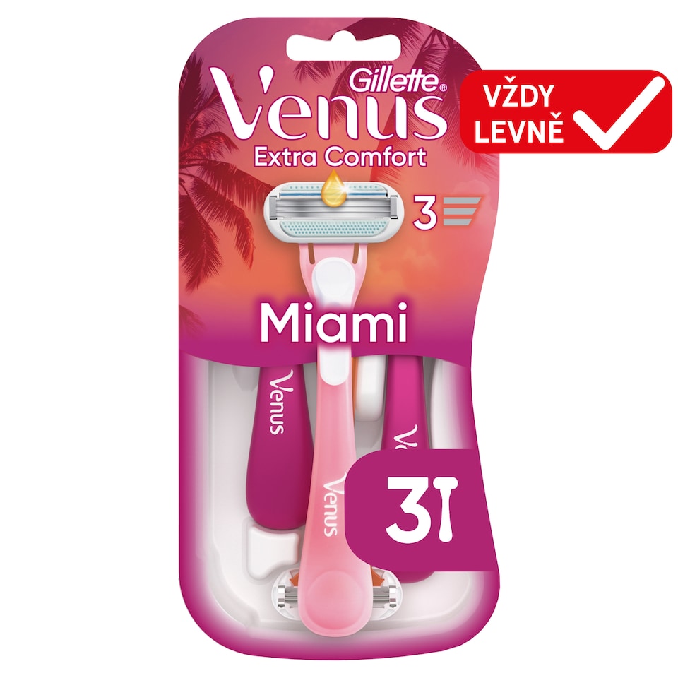 image 1 of Venus Extra Comfort Miami Disposable Razors, Pack Of 3 