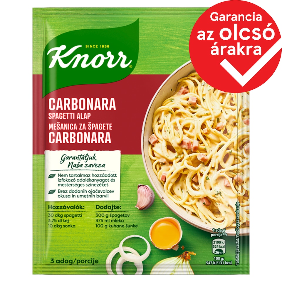 Knorr carbonara spagetti alap 36 g