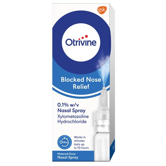 Otrivine Blocked Nose Relief Nasal Spray 10Ml Tesco Groceries