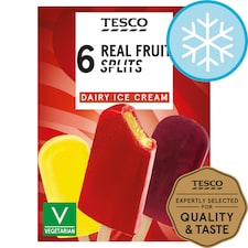 Tesco Real Fruit Splits 6 X 73Ml