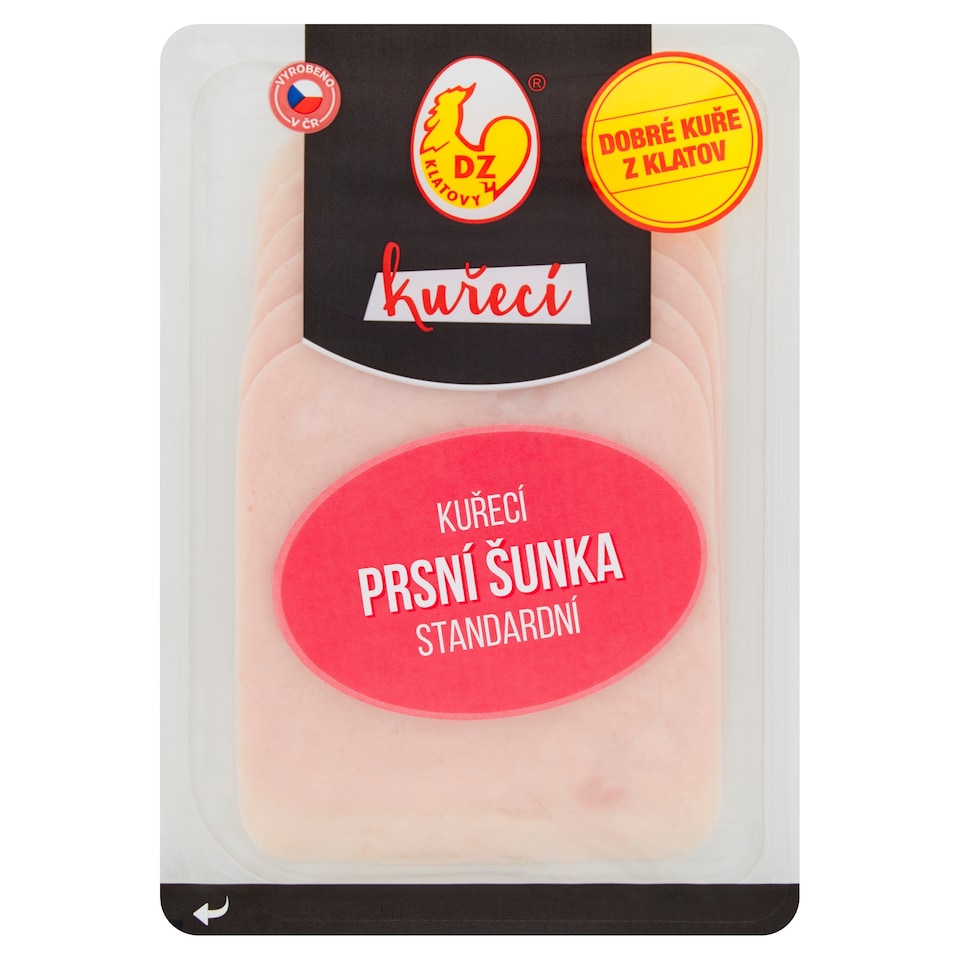Obrázek 1 pro produkt DZ Klatovy Kuřecí prsní šunka standardní krájená 0,100kg