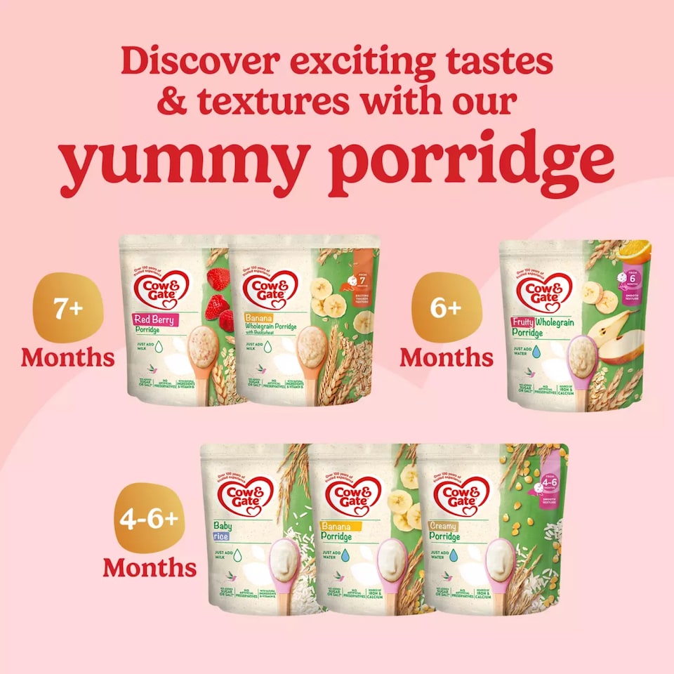 image 1 of Cow & Gate Creamy Porridge Baby Cereal 4-6 Months 125g