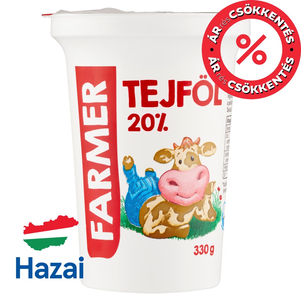 image 1 of Farmer Sour Cream 20% 330 g