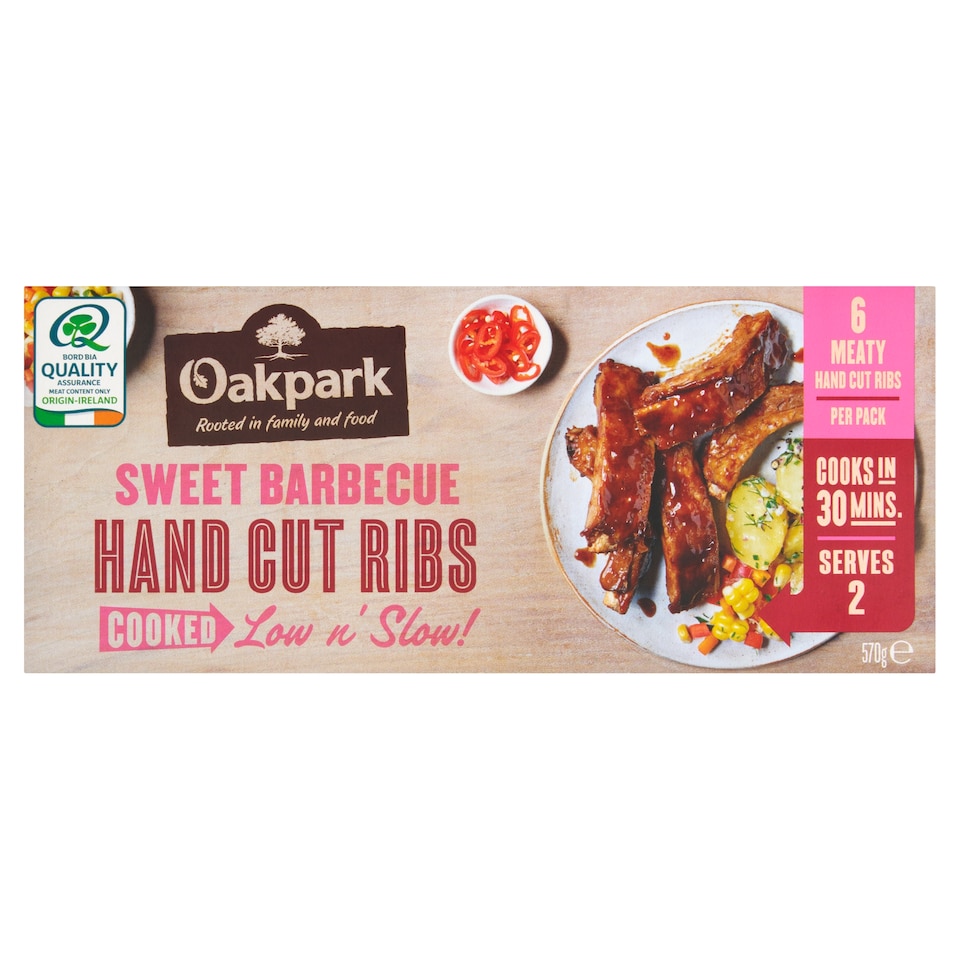Oakpark Sweet Barbecue Hand Cut Ribs 570g