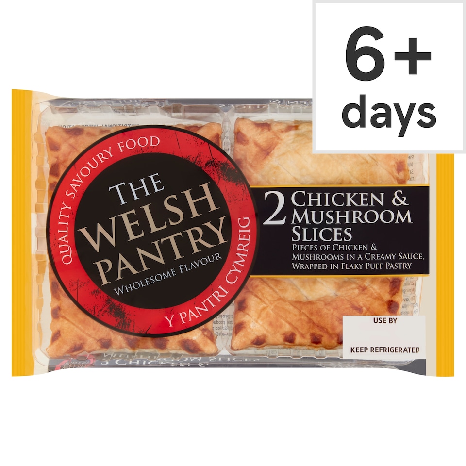 The Welsh Pantry Chicken & Mushroom Slices 2 Pack