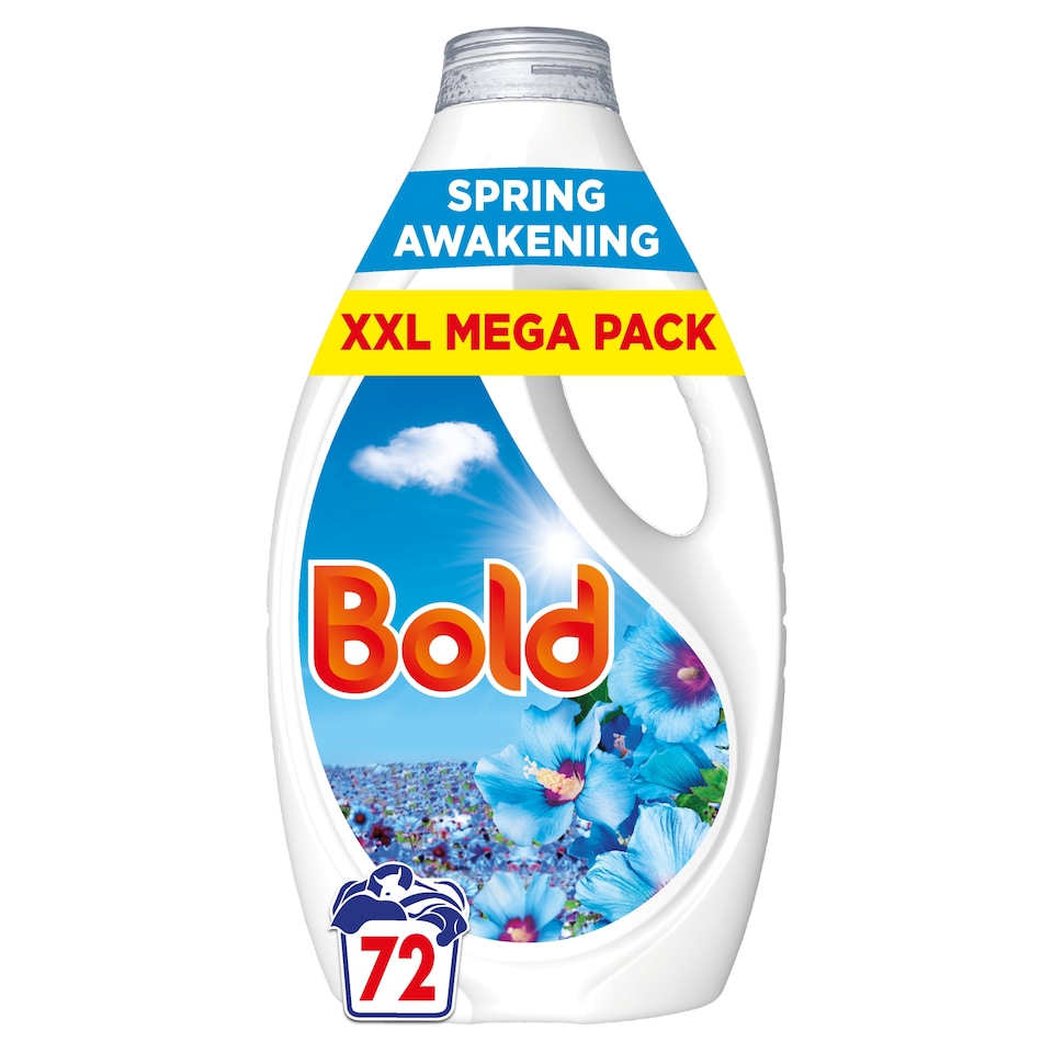 image 1 of Bold Washing Liquid Spring Awakening 72 Washes 2232ml