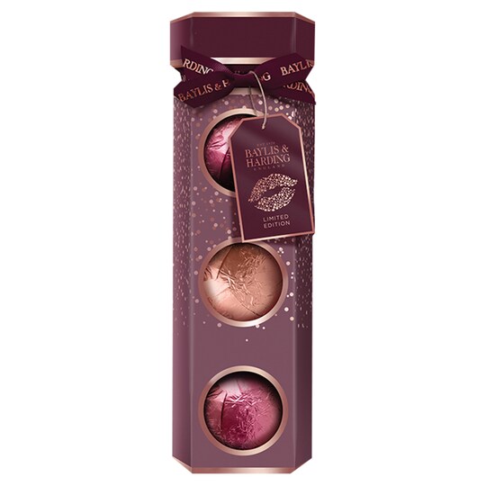 Baylis & Harding Cranberry Martini 3 Bath Fizzers Gift Set