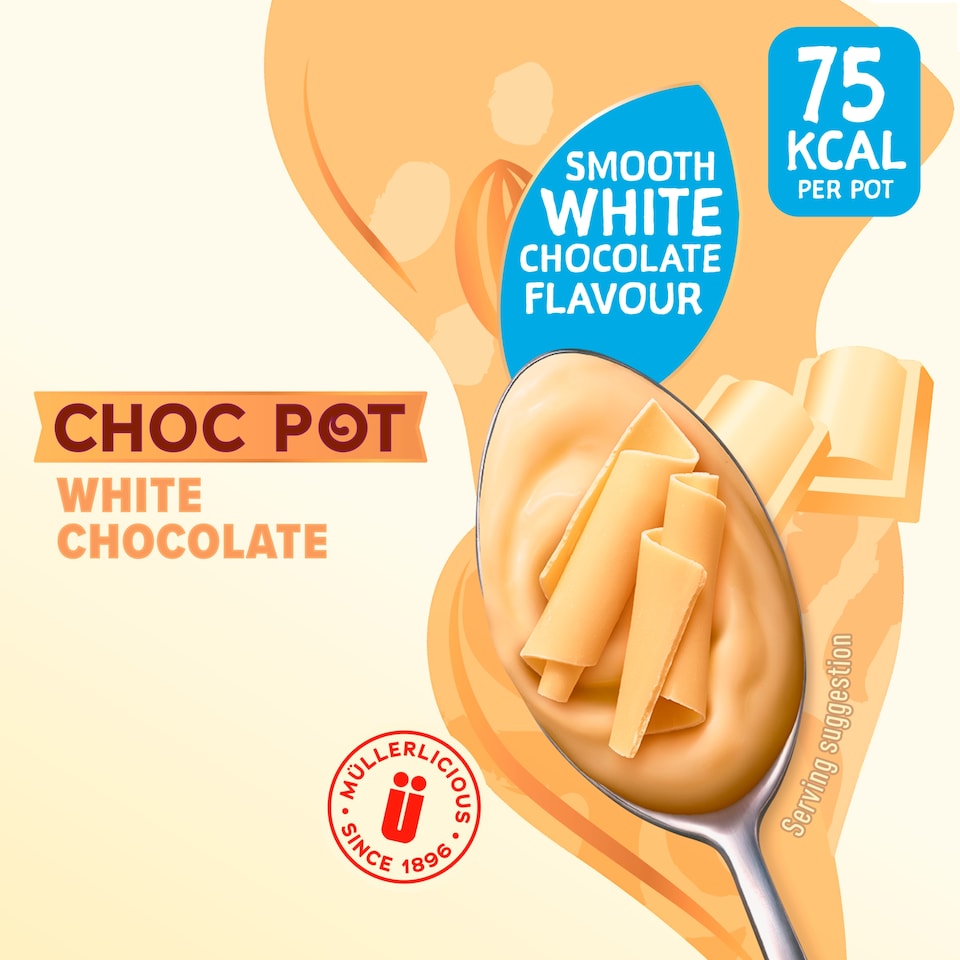 image 1 of Muller Light Choc Pot White Chocolate Desserts 4 x 80g