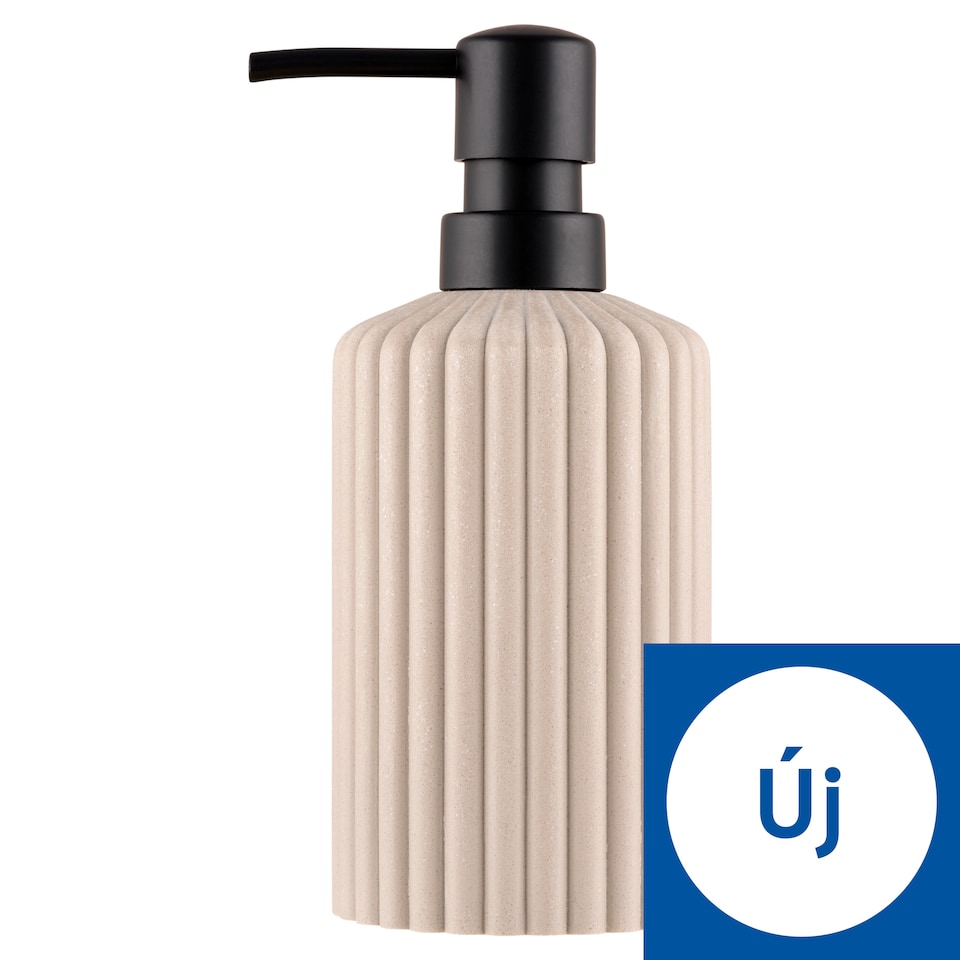 F&F Home Taupe Ribbed Soap Dispenser