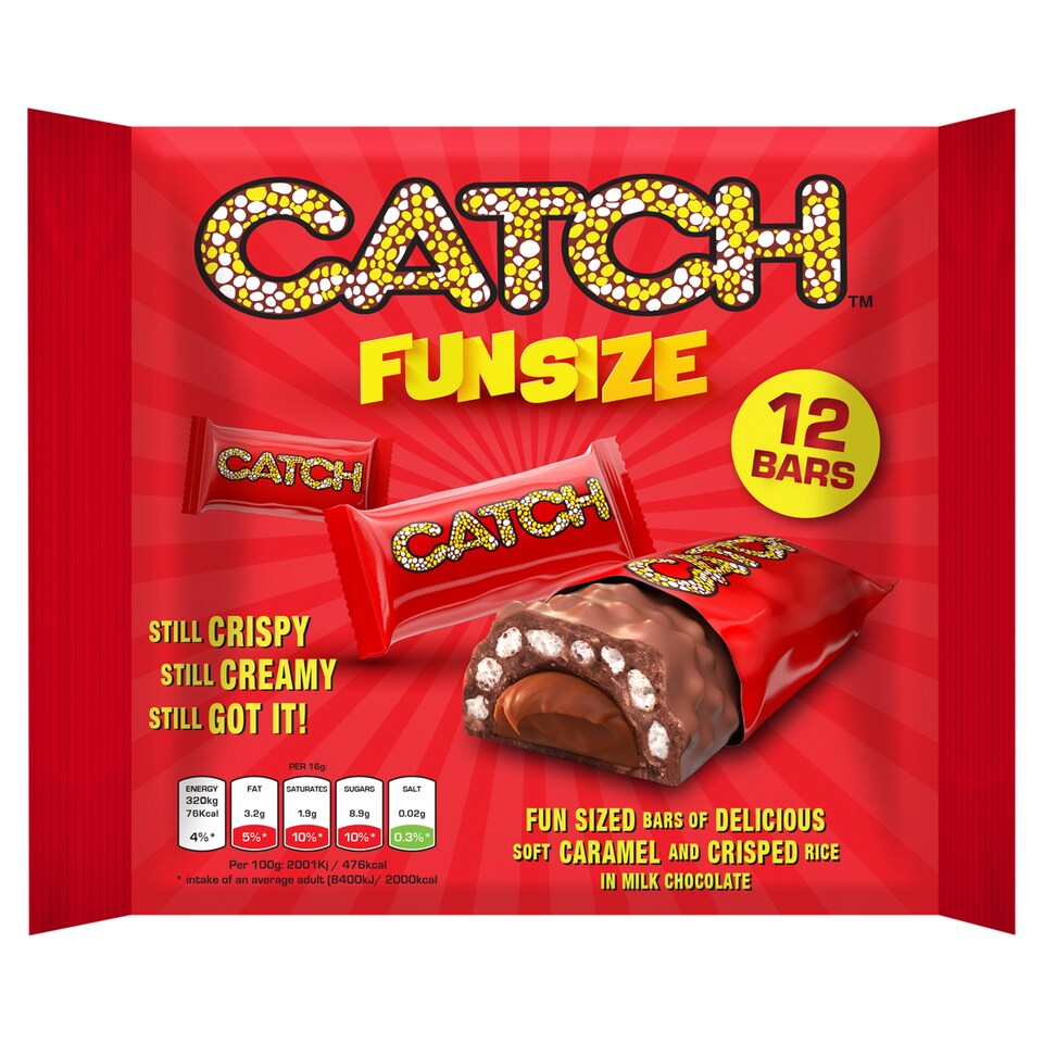Catch Fun Size Chocolate Bar 12 Pack 192G