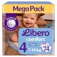 Libero Comfort Mega Pack pelenka, méret: 4, 7-14 kg, 74 db  1. kép