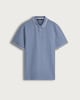 image 4 of F&F Cotton Blend Waffle Textured Polo Shirt in Blue