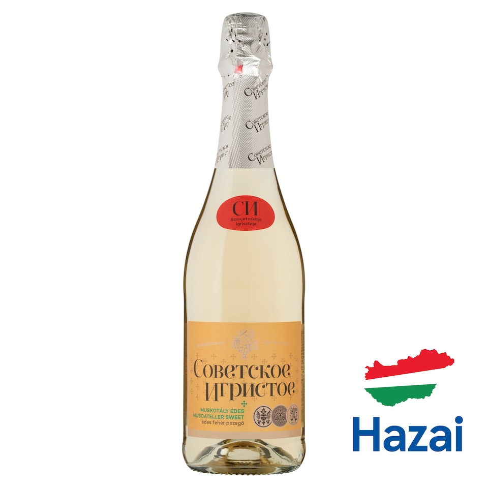 Szovjetszkoje Igrisztoje Muskotály édes fehér pezsgő 10,5% 750 ml  1. kép