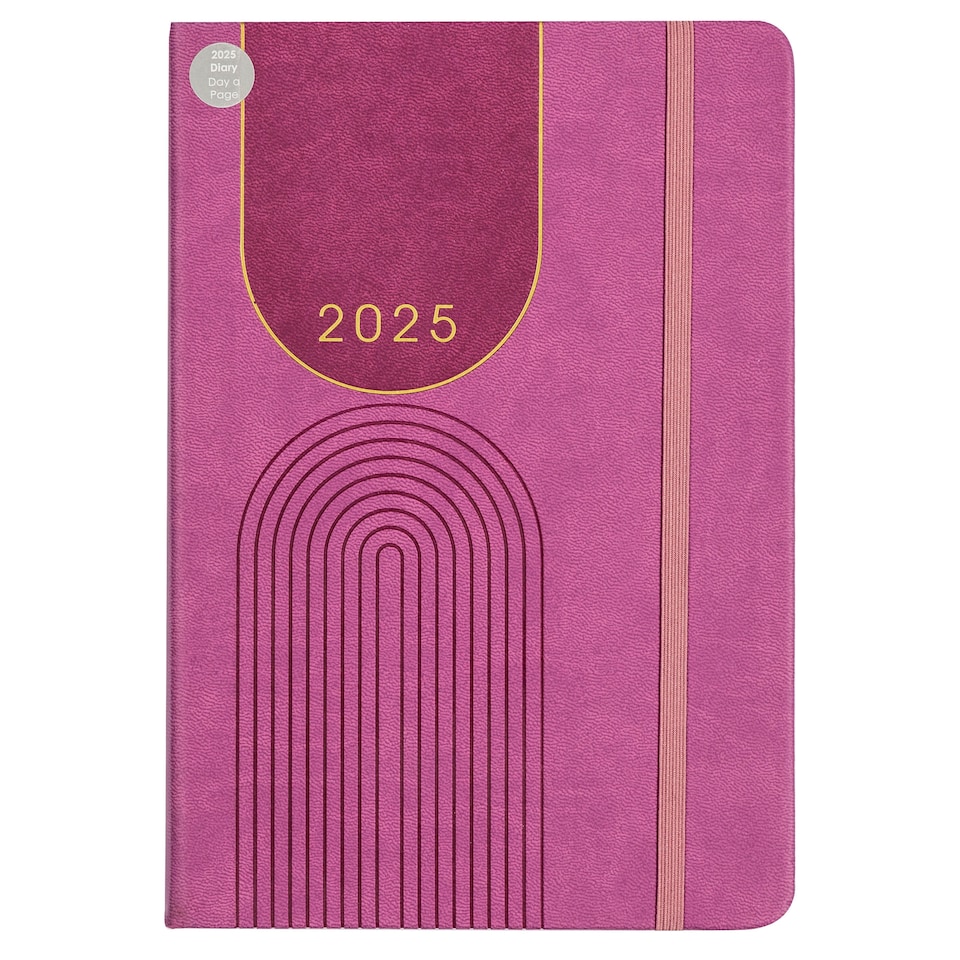 DIARY A5 DAP 2025 Maroon Geo