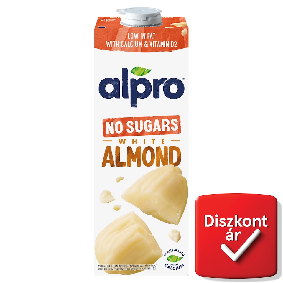 Alpro cukormentes mandulaital hozzáadott kalciummal és vitaminokkal 1 l   1. kép