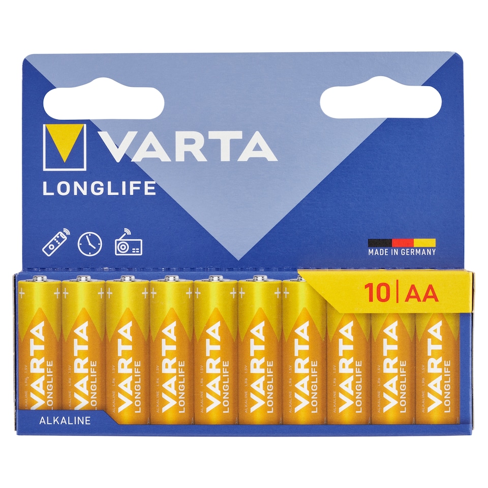 Obrázek 1 pro produkt Varta Longlife AA alkalické baterie 10 ks